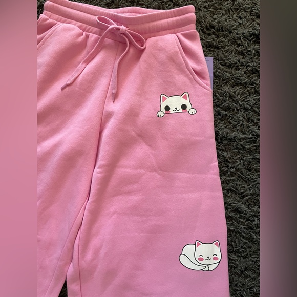Pink cat sweatpants - Picture 5 of 8
